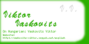 viktor vaskovits business card